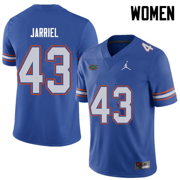 Jordan Brand Women #43 Glenn Jarriel Florida Gators College Football Jersey Royal